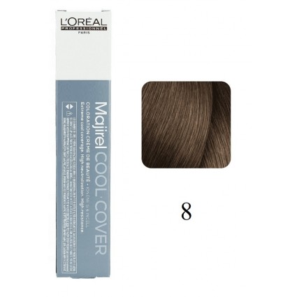 Крем-фарба для волосся L'Oreal Professionnel Majirel Cool Cover 8 Світлий блондин натуральний 50 мл Крем-фарба для волосся L'Oreal Professionnel Majirel Cool Cover 8 Світлий блондин натуральний 50 мл