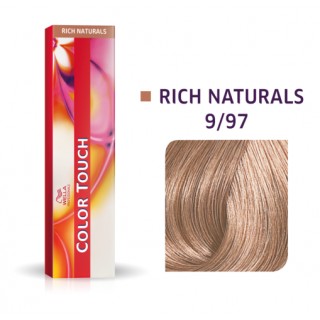 Фарба для волосся Wella Color Touch безамміачна 9/97 Дуже світлий блондин сандре коричневий 60 мл