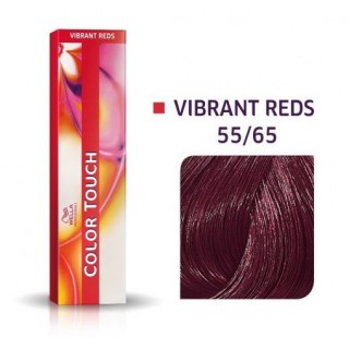 Фарба для волосся Wella Color Touch безамічена 55/65 Світлий коричневий інтенсивний фіолетово-магагоновий 60 мл