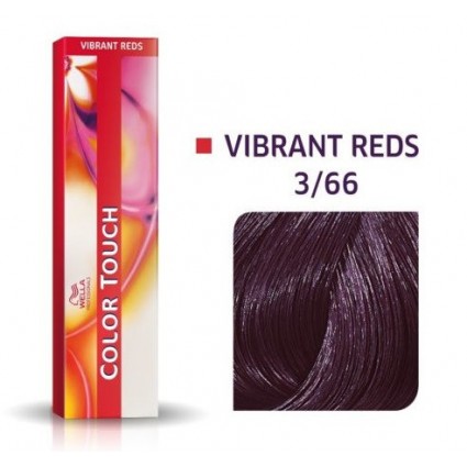 Фарба для волосся Wella Color Touch безамміачна 3/66 Темний коричневий інтенсивно-фіолетовий 60 мл