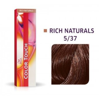 Фарба для волосся Wella Color Touch безамміачна 5/37 Світло-коричневий золотисто-коричневий 60 мл
