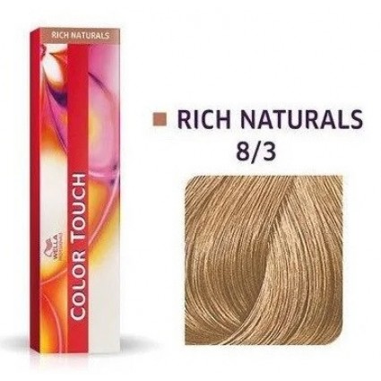Фарба для волосся Wella Color Touch безаміачна 8/3 Світлий блондин золотистий 60 мл