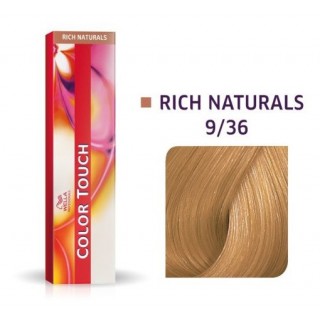 Фарба для волосся Wella Color Touch безаміачна 9/36 Яскравий блондин золотисто-рожевий 60 мл