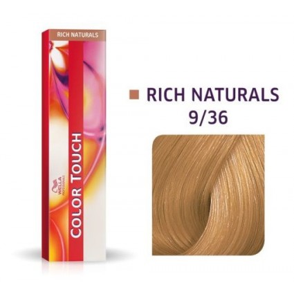 Фарба для волосся Wella Color Touch безаміачна 9/36 Яскравий блондин золотисто-рожевий 60 мл
