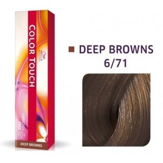 Фарба для волосся Wella Color Touch безамміачна 6/71 Темний блондин коричнево-попелястий 60 мл