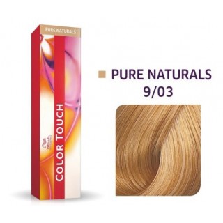 Фарба для волосся Wella Color Touch беззамікачна 9/03 Яскравий блонд натурально-золотий 60 мл