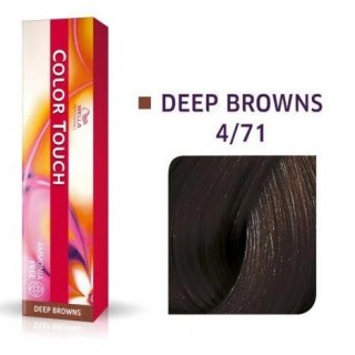 Фарба для волосся Wella Color Touch безаміачна 4/71 Середній коричневий коричнево-пелястий 60 мл