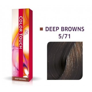 Фарба для волосся Wella Color Touch безамміачна 5/71 Світлий коричневий коричнево-пелястий 60 мл