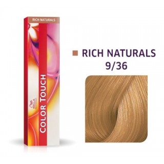 Фарба для волосся Wella Color Touch безаміачна 9/36 Яскравий блондин золотисто-рожевий 60 мл