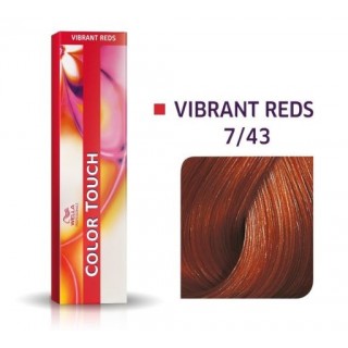 Фарба для волосся Wella Color Touch безамміачна 7/43 Середній блондин червоно-золотистий 60 мл