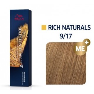 Фарба для волосся Wella Koleston 9/17 Дуже світлий блонд попелясто-коричневий 60 мл
