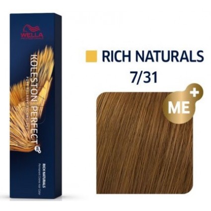 Фарба для волосся Wella Koleston Rich Natural 7/31 Блонд золотисто-попелястий Комо 60 мл