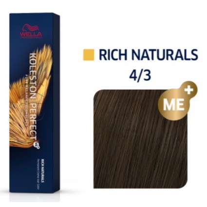 Фарба для волосся Wella Koleston Rich Natural 4/3 Коричневий золотистий 60 мл.