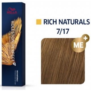Фарба для волосся Wella Koleston ME+ 7/17 Середній блондин попелясто-коричневий 60 мл