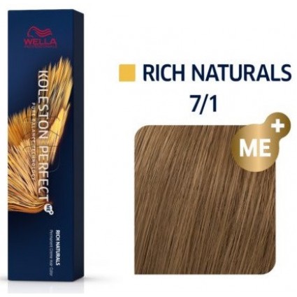 Фарба для волосся Wella Koleston ME+ 7/1 Середній попелястий блондин 60 мл