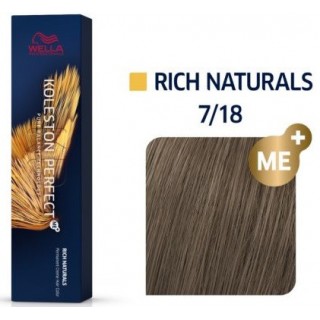 Фарба для волосся Wella Koleston ME+ 7/18 Середній блондин попелясто-перлинний 60 мл