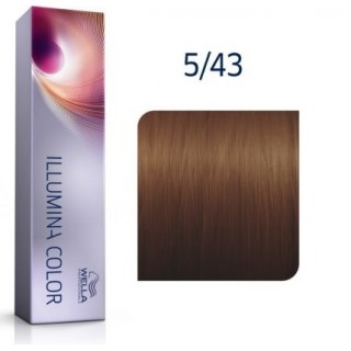 Крем-фарба для волосся Wella Illumina Color 5/43  Світло-коричневий мідно-золотистий 60 мл
