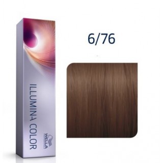 Крем-фарба для волосся Wella Illumina Color 6/76 Темний блондин коричнево-фіолетовий 60 мл