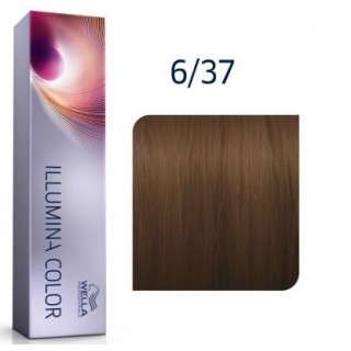 Крем-фарба для волосся Wella Illumina Color 6/37 Темний блондин золотисто-коричневий 60 мл