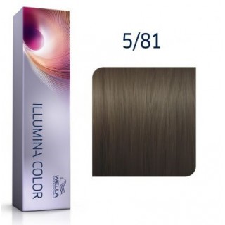 Крем-фарба для волосся Wella Illumina Color 5/81 Світло-коричневий перлово-попелястий 60 мл