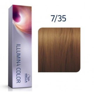 Крем-фарба для волосся Wella Illumina Color 7/35  Середній блондин золотисто-червоний 60 мл