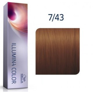 Крем-фарба для волосся Wella Illumina Color 7/43 Блонд червоно-золотистий 60 мл