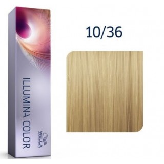 Фарба для волосся Wella Illumina Color 10/36 Яскравий блонд золотисто-фіолетовий 60 мл