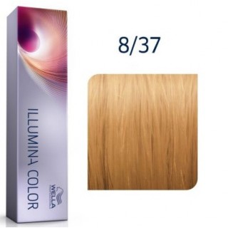 Крем-фарба для волосся Wella Illumina Color 8/37 Світлий блонд золотисто-коричневий 60 мл