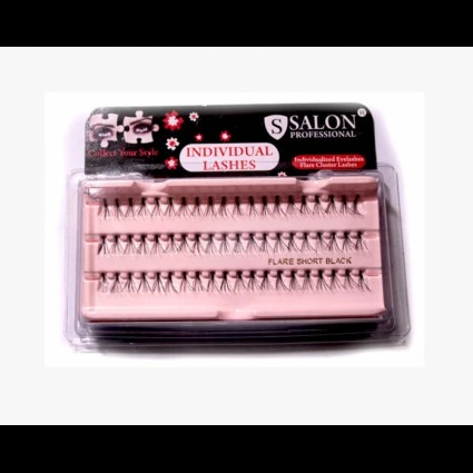 Вії в пучках Salon Professional Individual lashes flare short black
