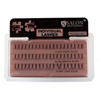 Вії в пучках Salon Professional Individual lashes short, medium, long Чорні