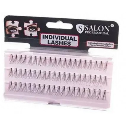 Вії в пучках Salon Individual lashes flare medium black Густі