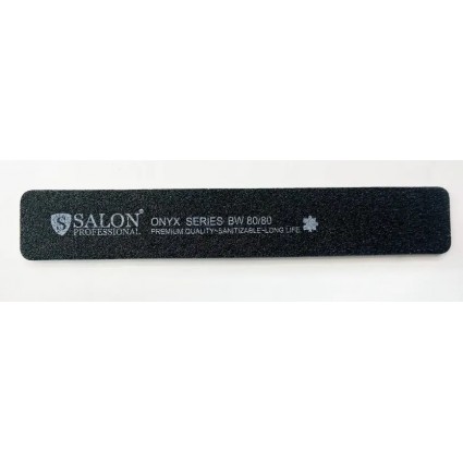 Пилка для нігтів Salon Professional 80/80 гритів Чорна