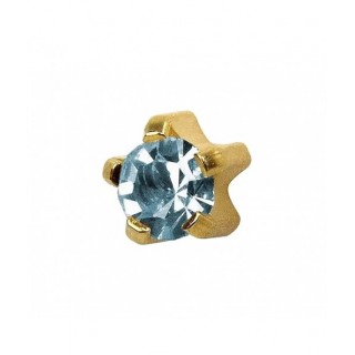 Сережки-голки для проколу вух Studex крапан М-103 аквамарин