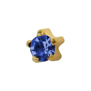 Сережки-голки для проколу вух Studex крапан М-109 сапфір