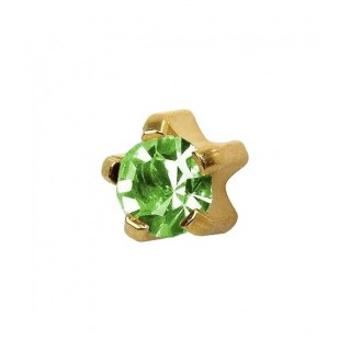 Сережки-голки для проколу вух Studex крапан R-108 Хризоліт