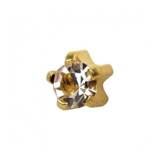 Сережки-голки для проколу вух Studex крапан L-104 Кришталь