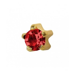 Сережки-голки для проколу вух Studex крапан L-107 Рубін