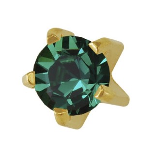 Сережки-голки для проколу вух Studex крапан М-105 Міні смарагд