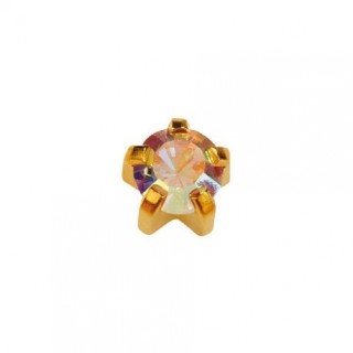 Сережки-голки для проколу вух Studex крапан L-115 Гірський кришталь хамелеон