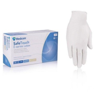 Рукавички латексні M опудренниє SafeTouch Medicom (100шт./уп)