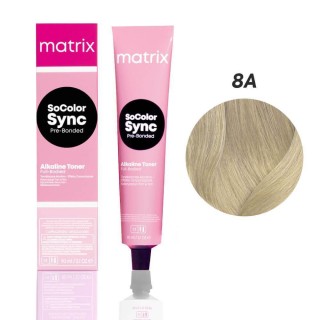 Крем-фарба для волосся без аміаку Matrix SoColor Sync 8A Світлий блондин попелястий 90 мл