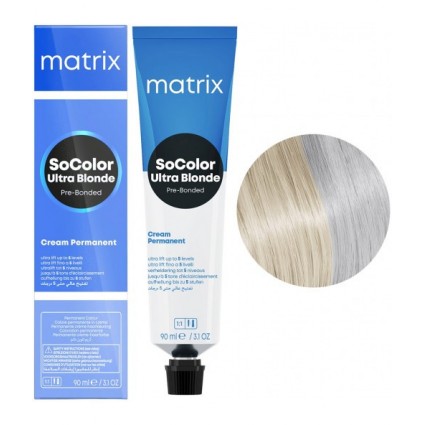 Стійка крем-фарба Matrix SOCOLOR. Pre-Bonded ULtra blondе UL-A+ Блонд попелястий + 90 мл Стійка крем-фарба Matrix SOCOLOR. Pre-Bonded ULtra blondе UL-A+ Блонд попелястий + 90 мл