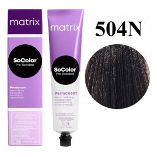 Стійка крем фарба Matrix SOCOLOR. Pre-Bonded Extra Coverage 504N Шатен натуральний 90 мл