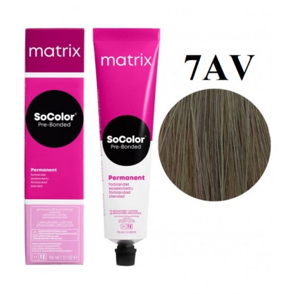 Стійка крем-фарба Matrix Socolor Pre-Bonded 7AV Блондин попелясто-перламутровий 90 мл
