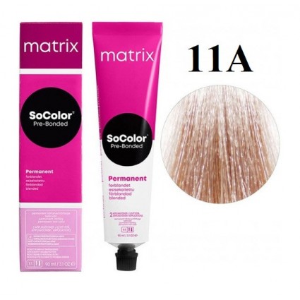 Стійка крем-фарба Matrix Socolor Pre-Bonded 11A Дуже світлий блондин попелястий 90 мл Стійка крем-фарба Matrix Socolor Pre-Bonded 11A Дуже світлий блондин попелястий 90 мл