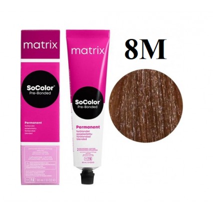 Стійка крем-фарба Matrix Socolor Pre-Bonded 8M Світлий блондин моко 90 мл Стійка крем-фарба Matrix Socolor Pre-Bonded 8M Світлий блондин моко 90 мл