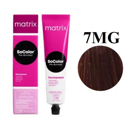 Стійка крем-фарба Matrix Socolor Pre-Bonded 7MG Блондин моко золотистий 90 мл
