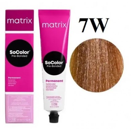 Стійка крем-фарба Matrix Socolor Pre-Bonded 7W Блондин теплий 90 мл
