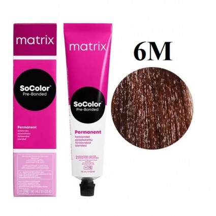 Стійка крем-фарба Matrix Socolor Pre-Bonded 6M Темний блондин моко 90 мл