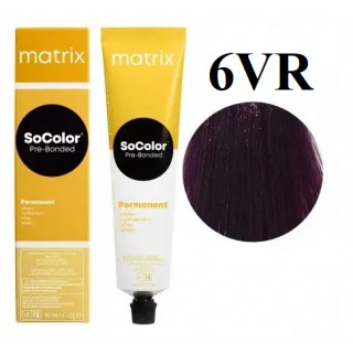 Стійка крем-фарба Matrix Socolor Pre-Bonded 6VR темний блондин фіолетово-червоний 90 мл